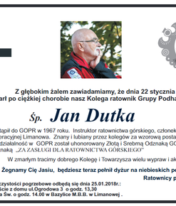 Zmarł Jan Dutka