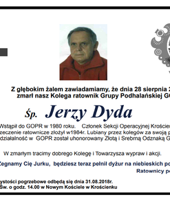 Zmarł Jerzy Dyda