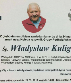 Zmarł Władysław Kulig