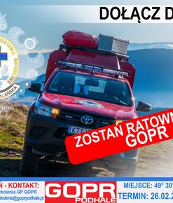 Zostań Ratownikiem GP GOPR - ogłoszenie o egzaminie!